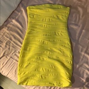 Yellow bodycon dress